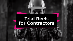 Trial Reels for contractors blog header, Leslie M Lyon