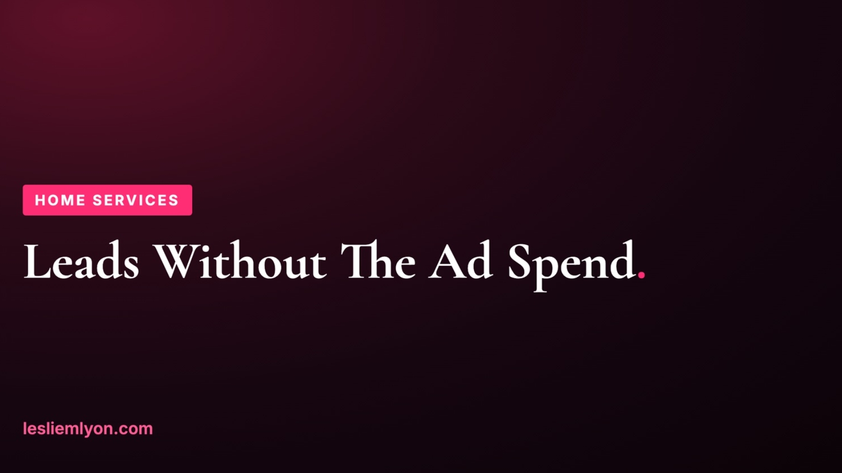 Blog header: Organic lead gen for home services