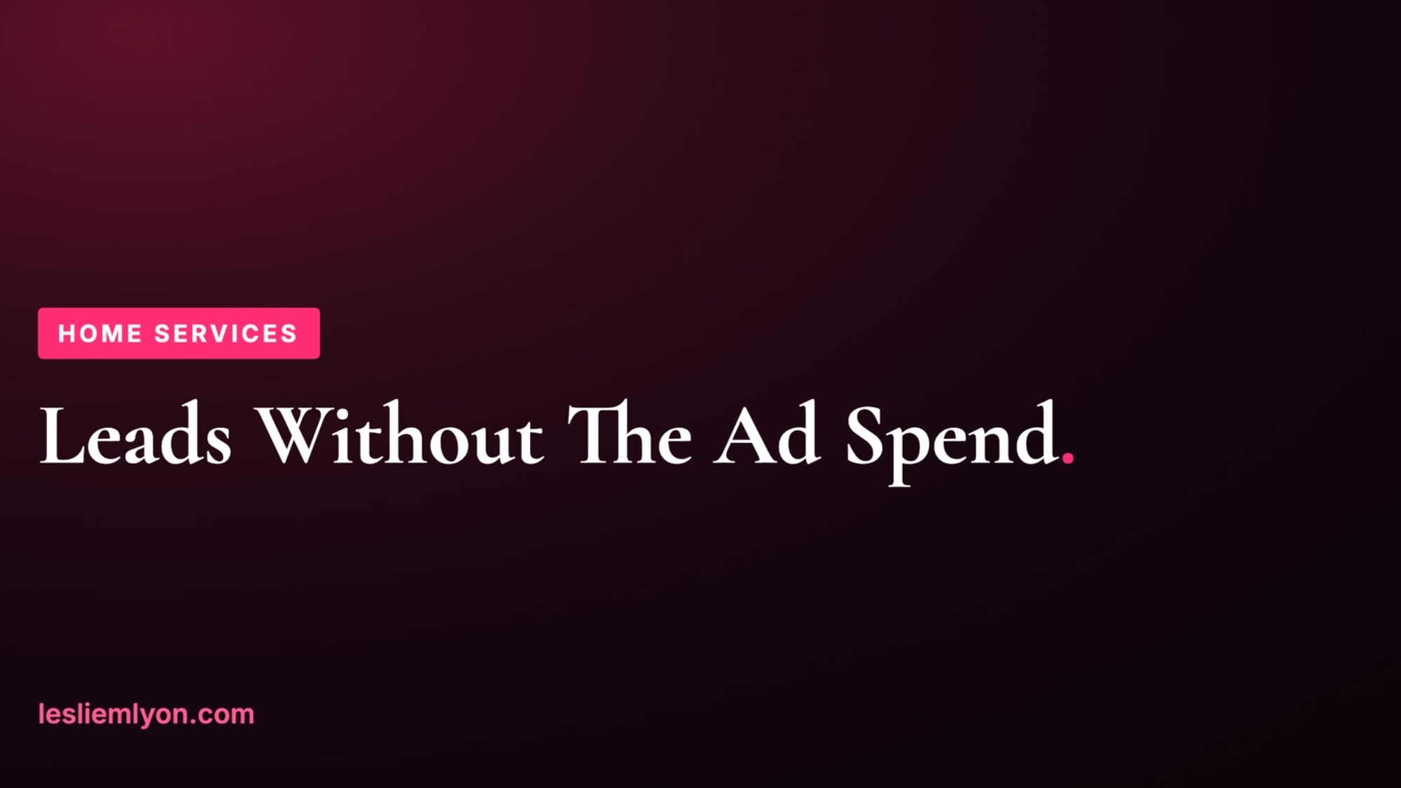 Blog header: Organic lead gen for home services