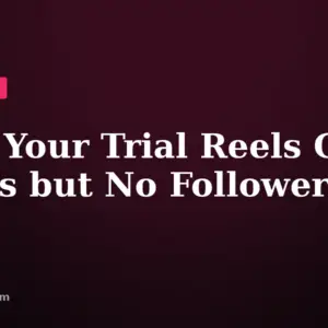 Blog header reading Why Your Trial Reels Get Views but No Followers
