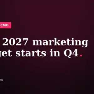 Your 2027 marketing budget starts in Q4, on the Leslie M Lyon blog card