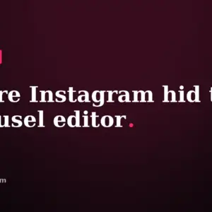 Where Instagram hid the carousel editor in the Edits app, on the Leslie M Lyon blog card