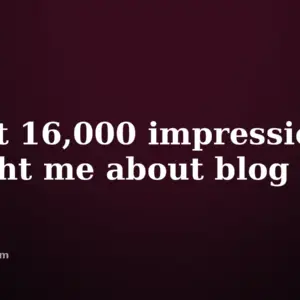 What 16,000 impressions in a month taught me about blog SEO, on the Leslie M Lyon blog card